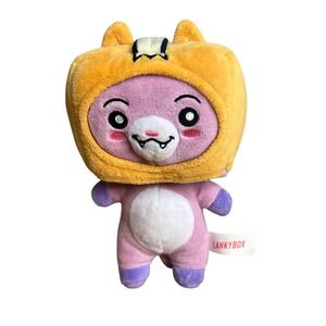 LankyBox Foxy Plush Pink Purple Yellow Box Head Stuffed Toy 7 Inch 2023 Bonkers